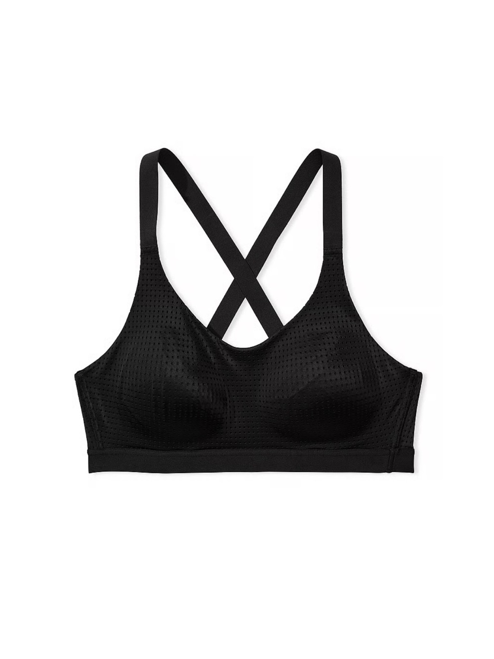 Victoria's Secret Sport Black Women's Cross Back Lightweight Mesh Sports Bra
